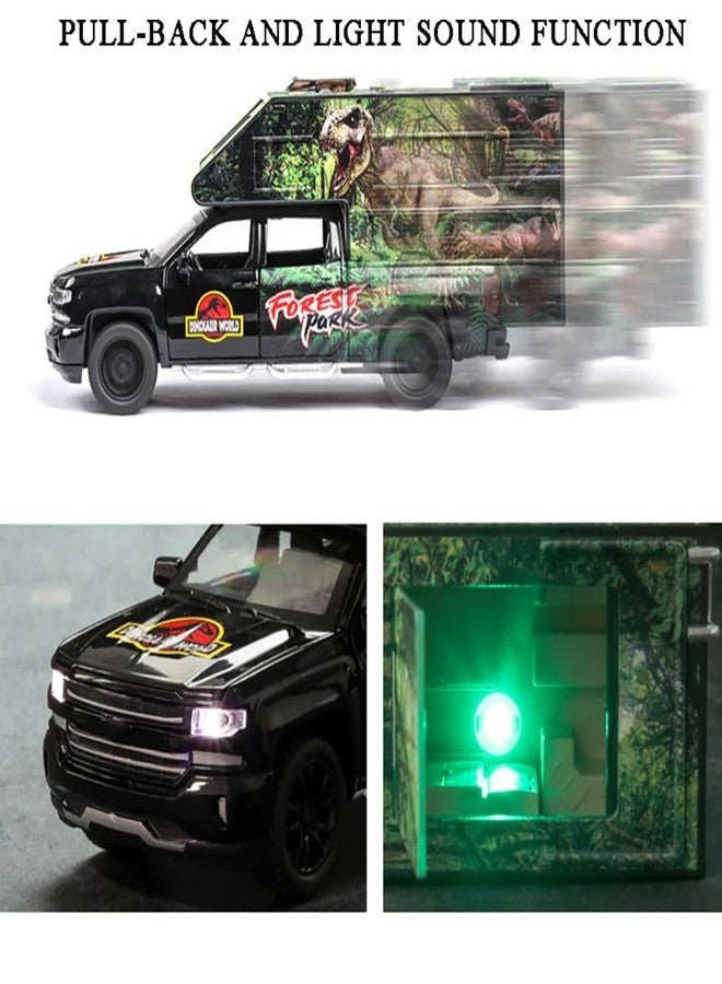 VARIYA ENTERPRISE® 1:32 Dinosuar Truck Toy Car Metal Pull Back Diecast Car with Openable Door and Sound Light, Gifts Toys for Kids【 Multicolor 】 - Image 4